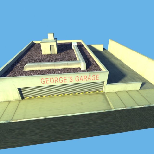 garage Modelo 3D .c4d .max .obj .3ds .fbx .stl .blend 