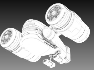 scifi spaceship 3D Model