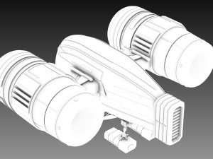 scifi spaceship 3D Model