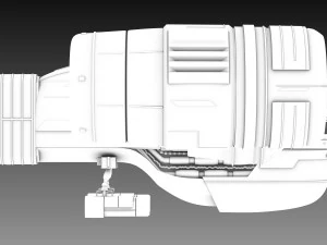 bilim-kurgu uzay gemisi 3D Model