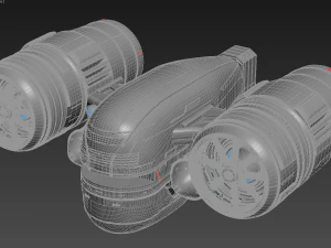 bilim-kurgu uzay gemisi 3D Model