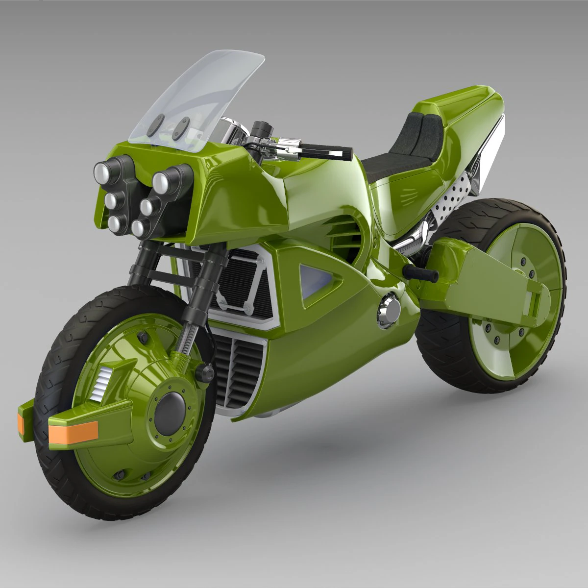 offroad motorcycle concept 3D Model .c4d .max .obj .3ds .fbx .stl .blend 
