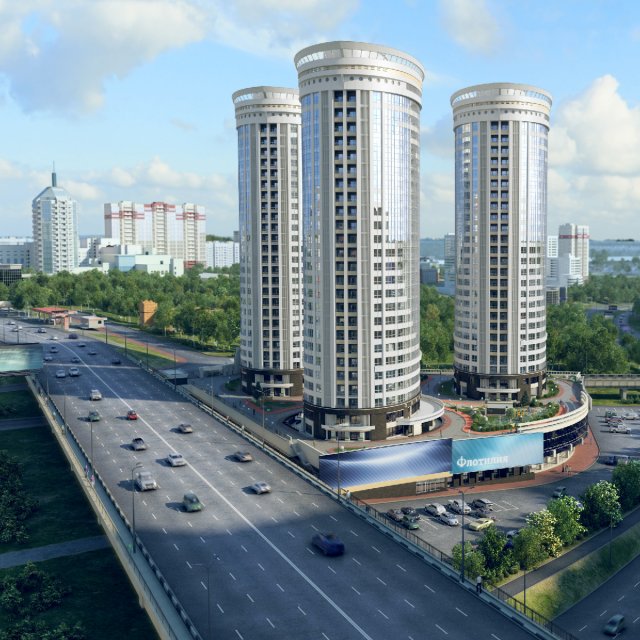 city detailed 3d scene Model 3D .c4d .max .obj .3ds .fbx .stl .blend 