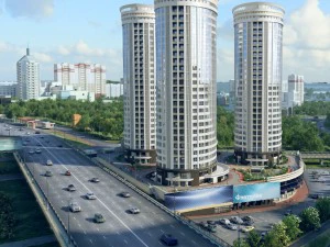 城市详细的 3d 场景 3D 模型