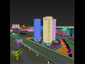city detailed 3d scene 3D Model
