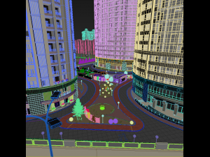 city detailed 3d scene Model 3D