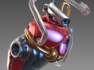 artificial cyber heart 3D Model