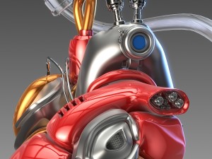 artificial cyber heart 3D Model