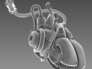 artificial cyber heart 3D Model