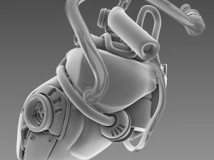 artificial cyber heart 3D Model