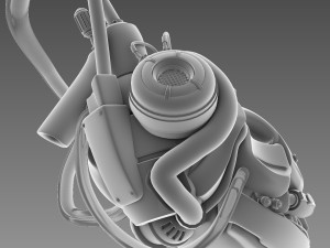 artificial cyber heart 3D Model