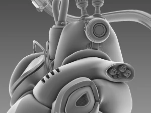 artificial cyber heart 3D Model
