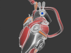 artificial cyber heart 3D Model