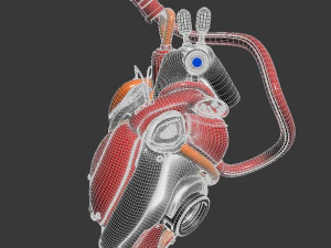 artificial cyber heart 3D Model