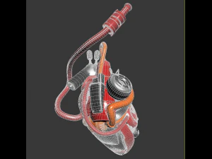 artificial cyber heart 3D Model