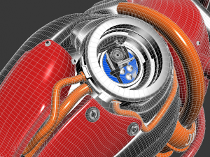 artificial cyber heart 3D Model