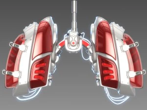 Konzept der mechanischen Lunge 3D Modell