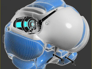 koncepcja sztucznego m&oacute;zgu Model 3D