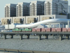 发电厂 3D 模型