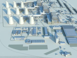 power plant 3D Model