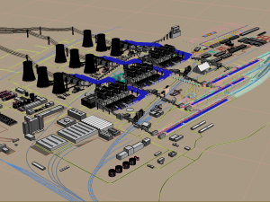 power plant 3D Model