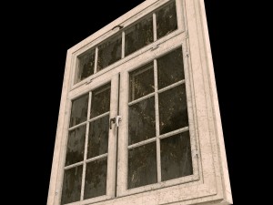 old dirty window 3Dモデル