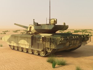 t-14 armata rigged and animated 3D Model