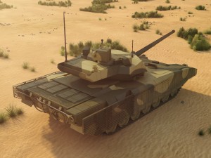 t-14 armata rigged and animated 3D Model