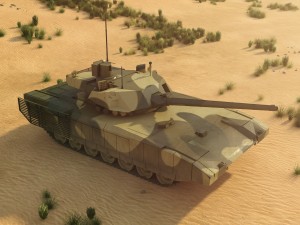 t-14 armata rigged and animated 3D Model