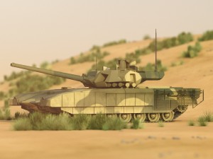 t-14 armata rigged and animated 3D Model