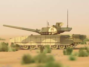 t-14 armata rigged and animated 3D Model