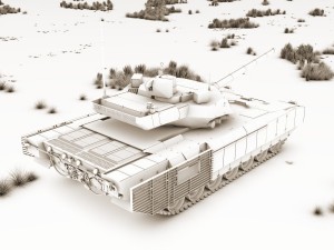 t-14 armata rigged and animated 3D Model