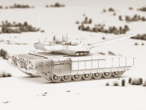 t-14 armata rigged and animated 3D Model
