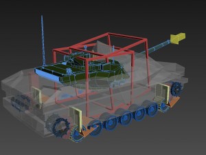 t-14 armata rigged and animated 3D Model