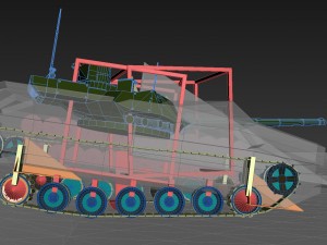 t-14 armata rigged and animated 3D Model