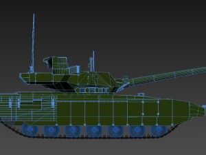 t-14 armata rigged and animated 3D Model