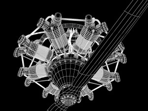 animated radial engine 3D Model