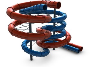 aquapark slides Model 3D