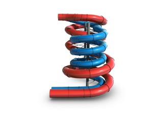 aquapark slides Model 3D