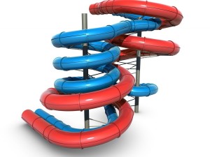 aquapark slides Model 3D