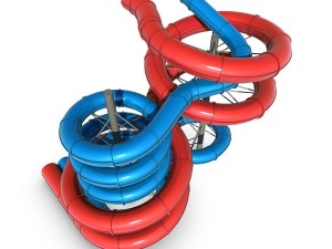 aquapark slides Model 3D