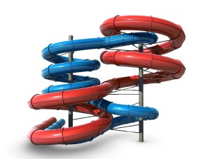 aquapark slides Model 3D