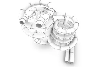 aquapark slides 3D Model