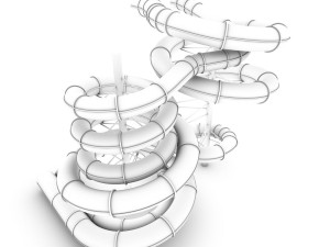 aquapark slides Model 3D
