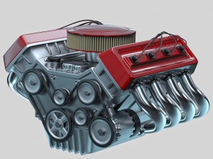 car engine - animated 3D Model