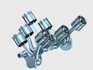 car engine - animated Modello 3D
