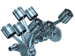 car engine - animated Modello 3D