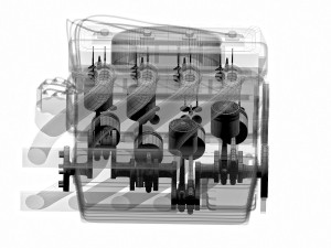 car engine - animated Modello 3D