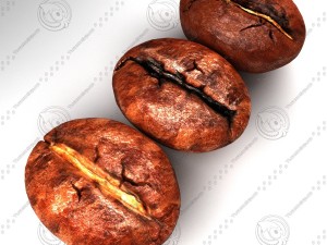 coffee beans set Modelo 3D