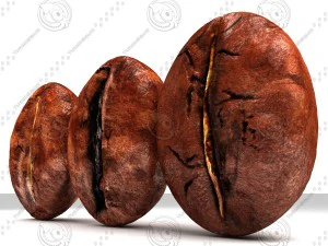 coffee beans set 3D Model